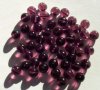 25 8mm Round Transparent Amethyst Glass Beads